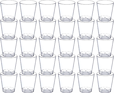 #ad Disposable Shot Glasses Multi Use Plastic Shot Cups Crystal Clear Hard Sampling