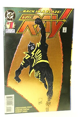 #ad The Ray #1 Embossed Back in a Blaze Chirstopher Priest 1994 Comic DC Comics F