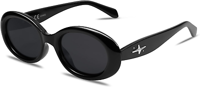 #ad #ad Small Retro Oval Polarized Sunglasses for Women Men 90S Vintage Small Face UV400