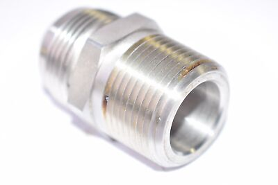 #ad AN Stainless Threaded Hydraulic Adapter Fitting Connector 1 1 4#x27;#x27; Thread x 2 1