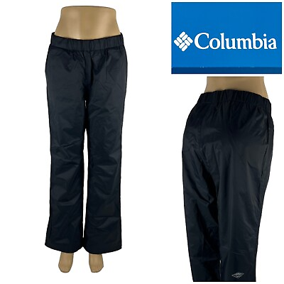 #ad Columbia Womens Medium Storm Surge Black Rain Pants Waterproof Regular NWT $50