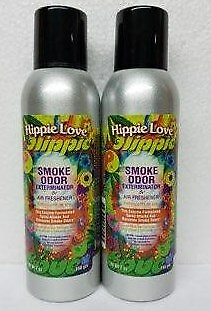 #ad Smoke Odor Exterminator Hippie Love 7 oz Large Spray Set of Two Cans
