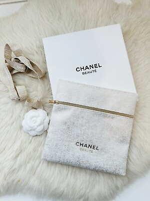 #ad New In Box Chanel Holiday 2023 Top Zipper Pouch In Light Gold GIFT Rare Event