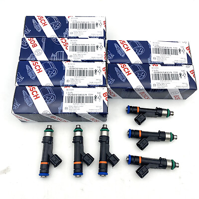 #ad 6pcs Fuel Injectors 0280158119 Fits for 07 11 Jeep Wrangler 3.8L 04861667AA New