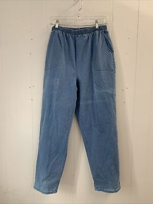 #ad Denim Co Jeans Women#x27;s Size 1X Vintage Leggings Carpenter Blue Elastic Waist