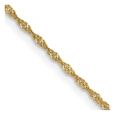 #ad 14K 14 inch 1.10mm Singapore Chain Necklace