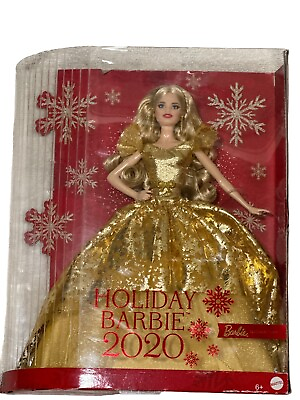 #ad Holiday Barbie 2020 Mattel Collector Doll With Fair Complexion amp; Blonde Hair