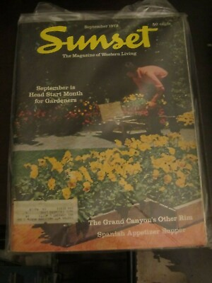#ad Sunset Magazine September 1973 Grand Canyon#x27;s Other Rim Spanish Appetizer Supper