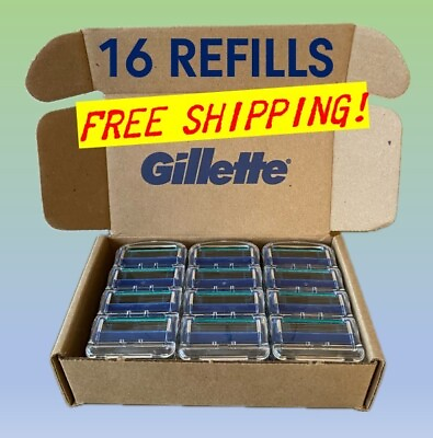 #ad Ships Free Genuine Gillette5 Razor Blade Refills 16 Count. Fits Fusion Handle