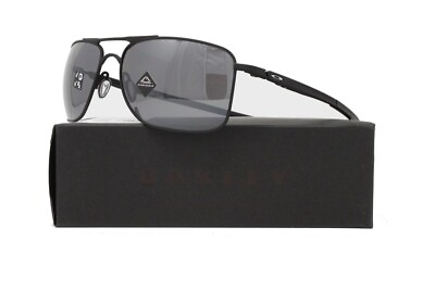 #ad Oakley Sunglasses Gauge 8 OO4124 Color 02 Matte Black Polarized Size 62mm NEW $179.99
