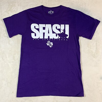 #ad SFA Stephen F Austin LUMBERJACKS College Purple T Shirt Men’s Size Large L NEW