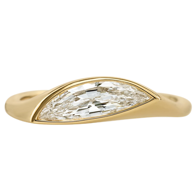 #ad Engagement Diamond Ring Ooak Cut 1 Carat GLI IGI Lab Created 18K Yellow Gold
