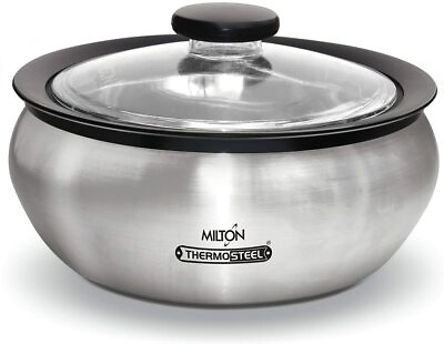 #ad Milton Thermo Stainless Steel Insulated Casserole Keep Hot Cold Serving Dish 2