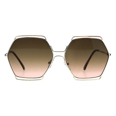 #ad Hexagon Shape Sunglasses Women#x27;s Oversized Fashion Shades UV400