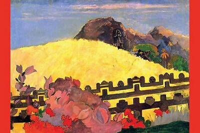 #ad There is the Temple by Paul Gauguin Art Print