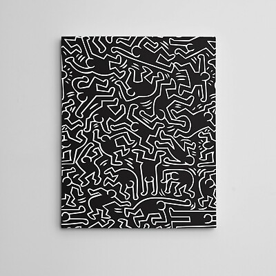 #ad 16X20quot; Gallery Art Canvas: Contemporary Keith Haring Framed Hip Hop quot;Dancersquot; $35.00