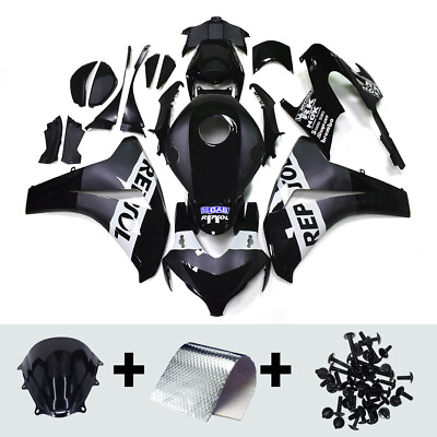 #ad Injection Fairing Kit For Honda CBR1000RR 2008 2009 2010 ABS Bodywork Black Grey
