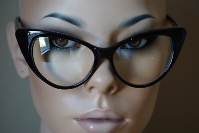#ad Fashion Design Clear Lens Black Cat Eye Frame Women Eyeglasses Nikita Eyewear @