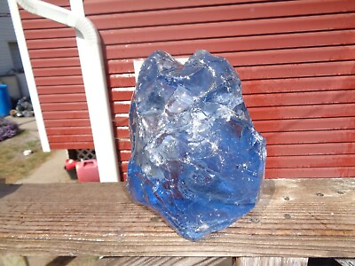#ad Glass Rock Slag Clear Sapphire Blue 22.2 lbs Rocks E14 Landscaping Aquarium