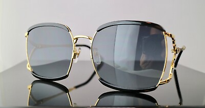 #ad Gucci GG0593SK Black Grey Lens Square Women Sunglasses 100% UV