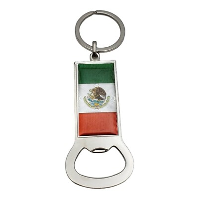 #ad Mexico Flag Metal Keychain Bottle Opener Key Ring Travel Tourist Souvenir Gift