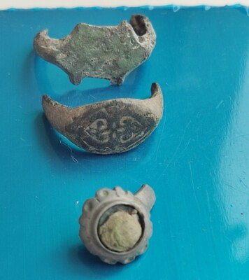 #ad Set 3 antique Shield Of patterned Rings Ancient Artefact Scythian Roman Empire