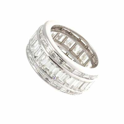 #ad Transparent 8.00 Carat Rectangle Shape Cubic Zirconia Women#x27;s Wedding Band Ring