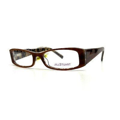 #ad Jill Stuart Eyeglasses JS193A 1 Brown Rectangle Full Rim Frames 50 17 135 mm a8 $39.98