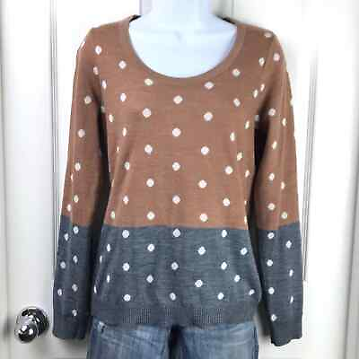 #ad The Limited Polka Dot Wool Blend Color Block Sweater Sz S