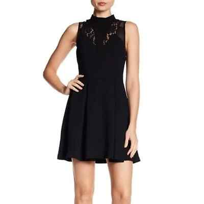 #ad BCBGeneration Black Pleated Mini Fit and Flare Cocktail Party Dress Size 2 NWT $29.99