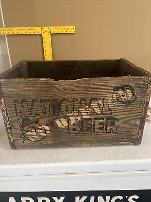 #ad Rare”No Refund “Vintage 1940#x27;s National Beer Brewing Co. Baltimore MD Wooden Box $115.00