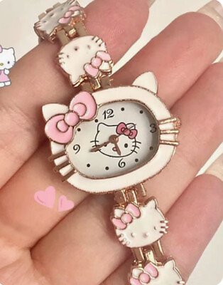 #ad Hello Kitty Bracelet Watch Choice of White Pink or Red with Gold Taylor Swift
