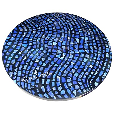 #ad Black Marble Dining Table Top Lapis Lazuli Stone Random Work Patio Sofa Table