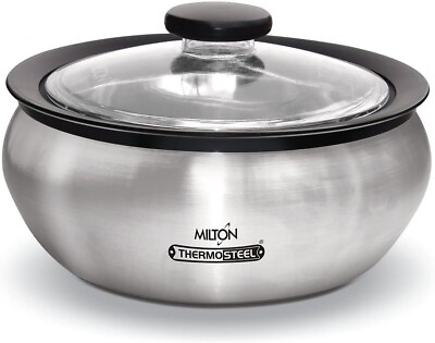 #ad Milton Thermo Stainless Steel Insulated Casserole Keep Hot Cold Serving Dish 2