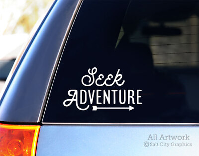 #ad Seek Adventure Travel Arrow Vinyl Decal Sticker Car SUV Window Bumper RV
