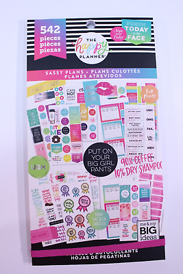 #ad NEW The Happy Planner Sticker Sheet Book Calendar SASSY PLANS 542 Pieces