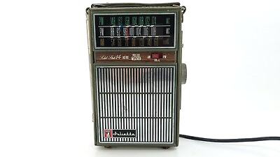 #ad Vintage Juliette AM FM Police Weather Solid State Portable Radio Model NA 1143PW