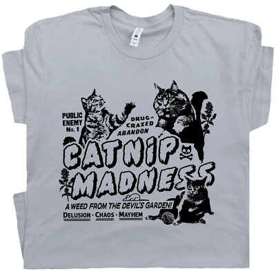 #ad Funny Cat Shirts for Women Men Catnip Madness Cute Cat Shirt Cool Kitten Graphic