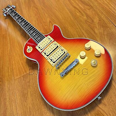 #ad Cherry Sunburst Ace Frehley Electric Guitar Budokan Flame Maple Top