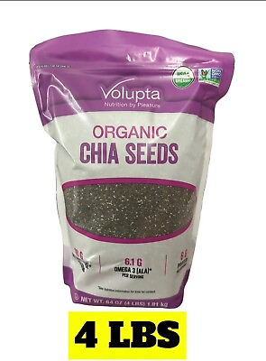 #ad Volupta Organic Chia Seeds Raw 4LBS