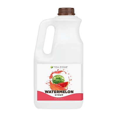#ad Tea Zone Watermelon Syrup Bottle 64oz J1091