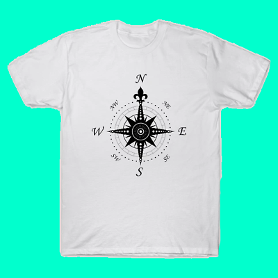 #ad NEW Directed Compass Men White Tshirt Size S 2XL