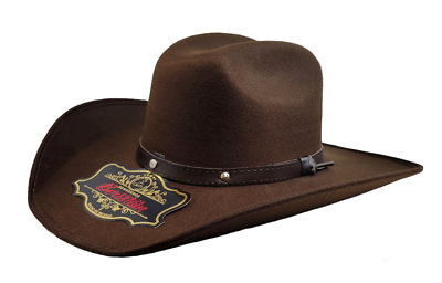 #ad Men#x27;s Brown Western Cowboy Hat Vaquero The Old Beristain Luxury Style