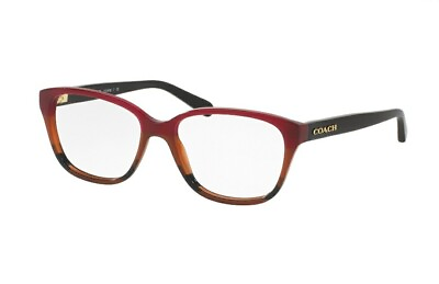 #ad COACH HC6103 5445 Burgundy Tortoise Frame Demo Lens Women#x27;s 54 mm Eyeglasses