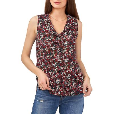 #ad Vince Camuto Womens Desert Summer Floral Print Pullover Top Blouse BHFO 0734