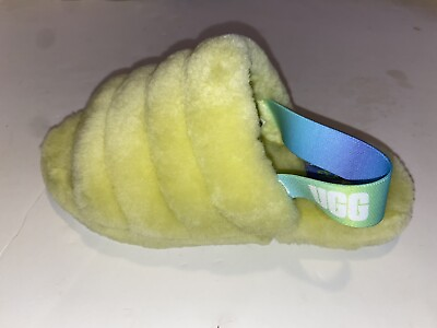 #ad UGG Fluff Yeah Slide Pollen Gradient Yellow Slippers Sandals 1120030K Size 5