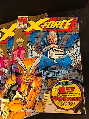 #ad X FORCE Special Edition #1 GOLD Cover VARIANT Comic LOT of 2 Marvel VF NM