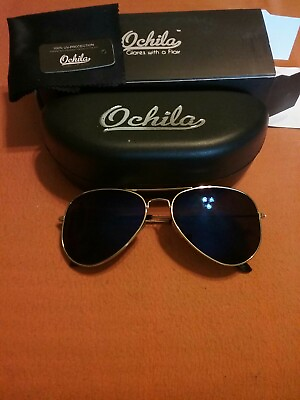 #ad Ochila Aviator Sunglasses Blue Tint 100% UV Protection MER008