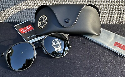#ad Ray Ban Sunglasses amp; Case Model RB3546 186 Matte Black Steel Polarized G 15 Tech