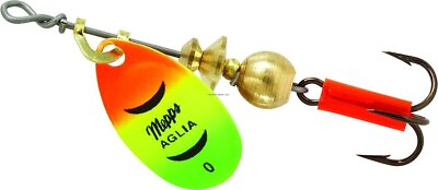 #ad Mepps Aglia In Line Spinner 1 12 Oz Plain Treble Hook Hot Firetiger Blade B0 HFT